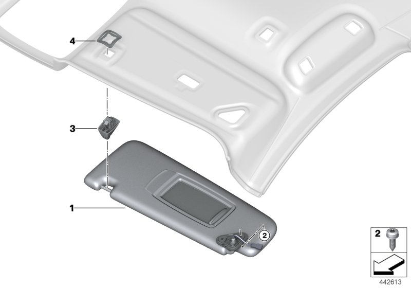 Genuine BMW 51167408549 G11 Left Sun Visor CANBERRABEIGE (Inc. 750Li, 740Le & 730Li) | ML Performance UK Car Parts