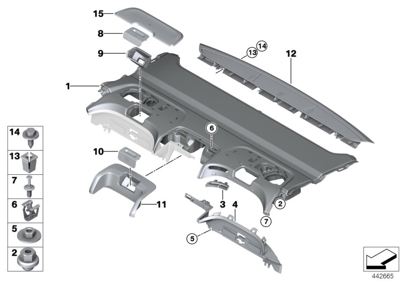 Genuine BMW 51468063477 G12 G11 Rear Window Shelf ANTHRAZIT (Inc. 730d, ALPINA B7 & 730dX) | ML Performance UK Car Parts