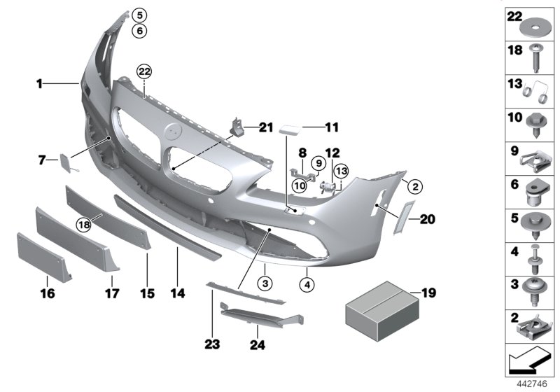 Genuine BMW 51117409533 F12 F13 F06 Covering Primend Left (Inc. Alpina B6) | ML Performance UK Car Parts