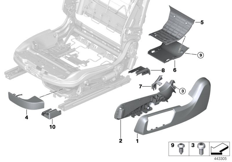 Genuine BMW 52107340016 Trim, Seat Outer Left OYSTER (Inc. 425d, 435dX & 440iX) | ML Performance UK Car Parts