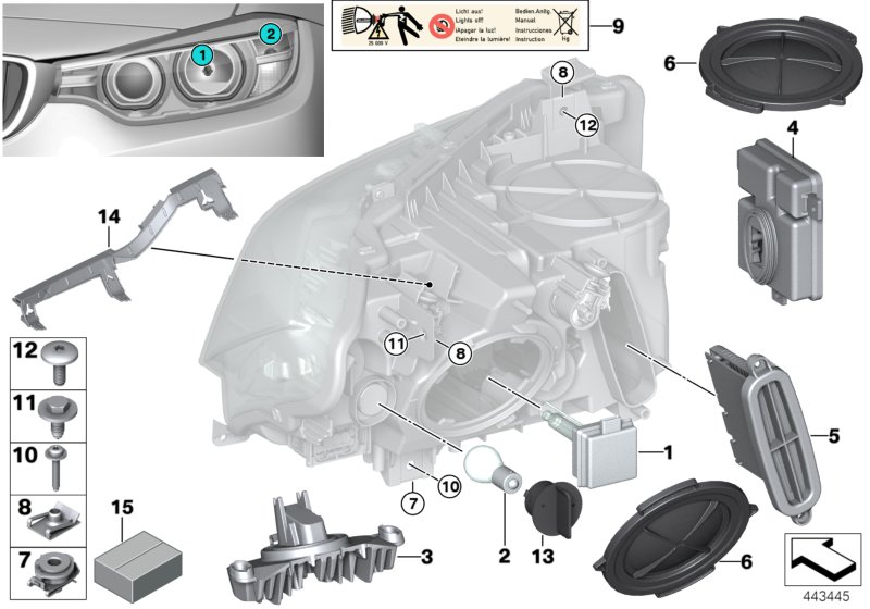 Genuine BMW 63117398766 F30 F34 F31 Set Led Modules Daytime Running Light (Inc. 335iX, 335i & 316d) | ML Performance UK Car Parts