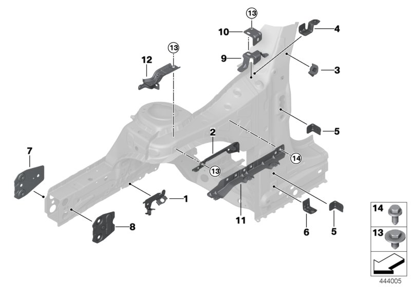 Genuine BMW Mini 41007389472 F56 Bracket, Side Panel, Top Right (Inc. One, Cooper D & Cooper SD) | ML Performance UK Car Parts