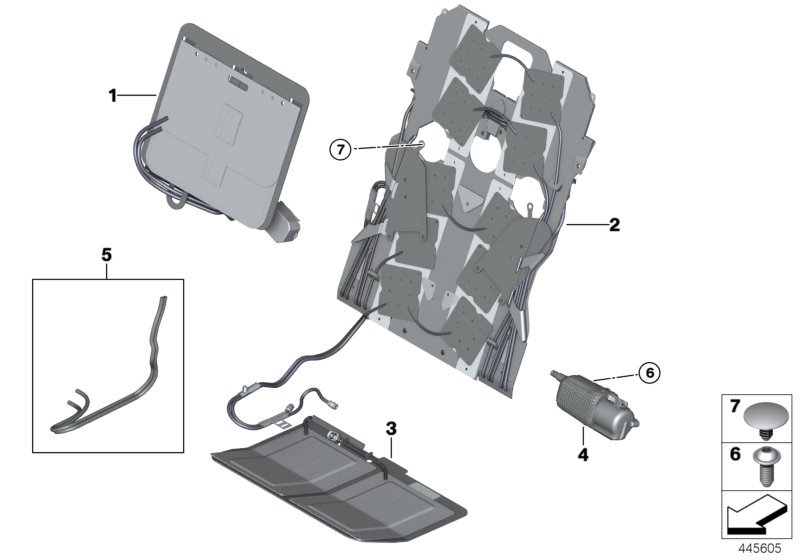 Genuine BMW 52106998601 EWB RR11 Pneumatic Seat Mat, Rear Left (Inc. 740e, 725d & M760iX) | ML Performance UK Car Parts