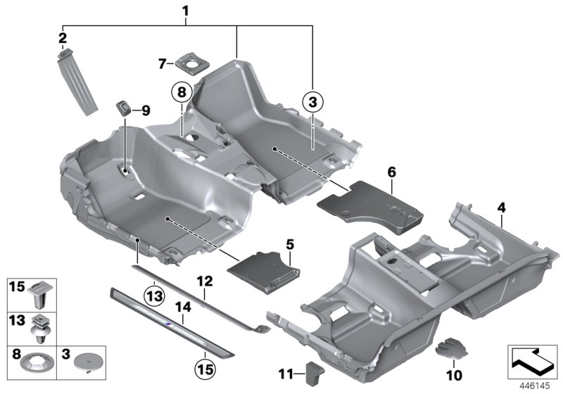 Genuine BMW 51477339621 F21 F22 Cover Strip, Entrance, Interior, Left SCHWARZ (Inc. 116i) | ML Performance UK Car Parts