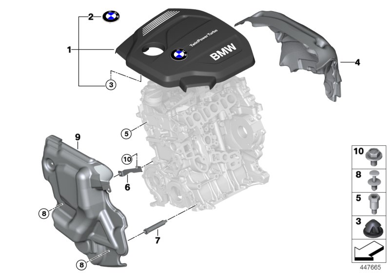 Genuine BMW 11148514201 F46 F48 F45 Cover, Acoustic (Inc. 214d, 216d & X1 16d) | ML Performance UK Car Parts