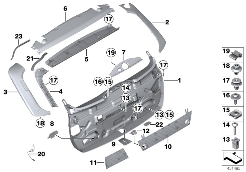 Genuine BMW 51497292920 Trim, Side Inner Right EVERESTGRAU (Inc. 318dX, 320d & 320dX) | ML Performance UK Car Parts