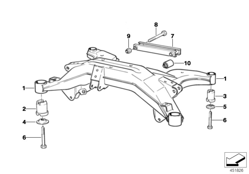 Genuine BMW 33312227375 E31 Rubber Mounting (Inc. 850CSi) | ML Performance UK Car Parts