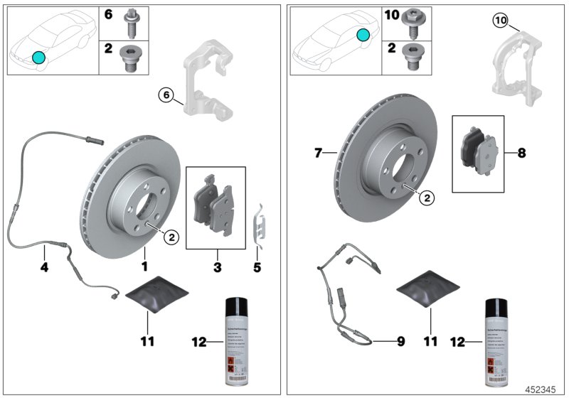 Genuine BMW 34216788275 E89 Repair Kit, Brake Pads Asbestos-Free (Inc. Z4) | ML Performance UK Car Parts