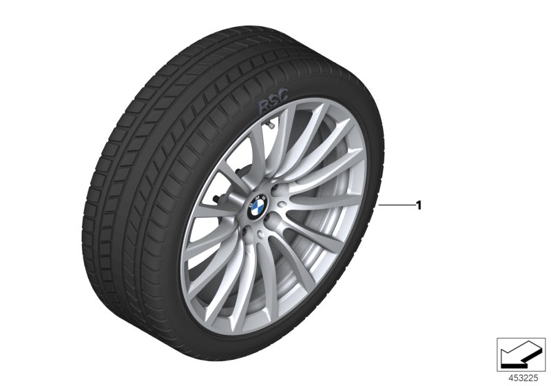 Genuine BMW 36110048017 G30 G31 Rdc Wheel & Tire Set, Winter Light Alloy 245/45R18 100V (Inc. 520d ed, M550dX & 530iX) | ML Performance UK Car Parts