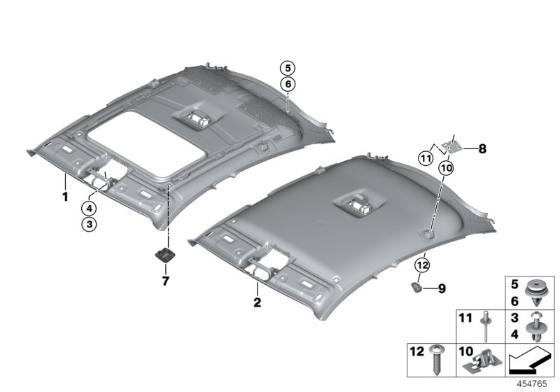 Genuine BMW 51437409369 F26 Headlining, Lift-Up & Slide-Back Sunroof BEIGE (Inc. X4) | ML Performance UK Car Parts