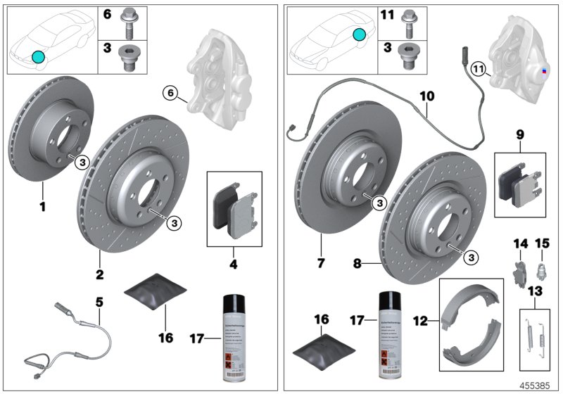 Genuine BMW 34212284990 Repair Kit, Brake Pads Asbestos-Free | ML Performance UK Car Parts