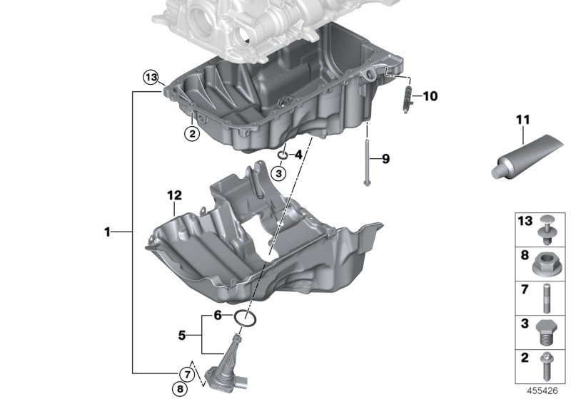 Genuine BMW 11138611694 F30 F31 F21 Oil Pan (Inc. 330i, 420i & 320i) | ML Performance UK Car Parts