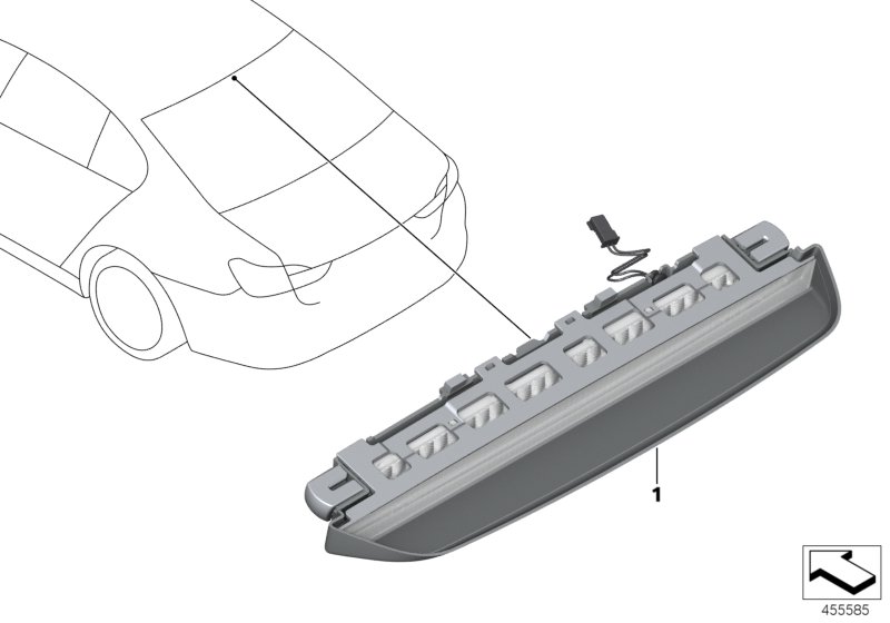 Genuine BMW 63257429590 G11 Third Stoplamp (Inc. 740e, 740dX & 725d) | ML Performance UK Car Parts