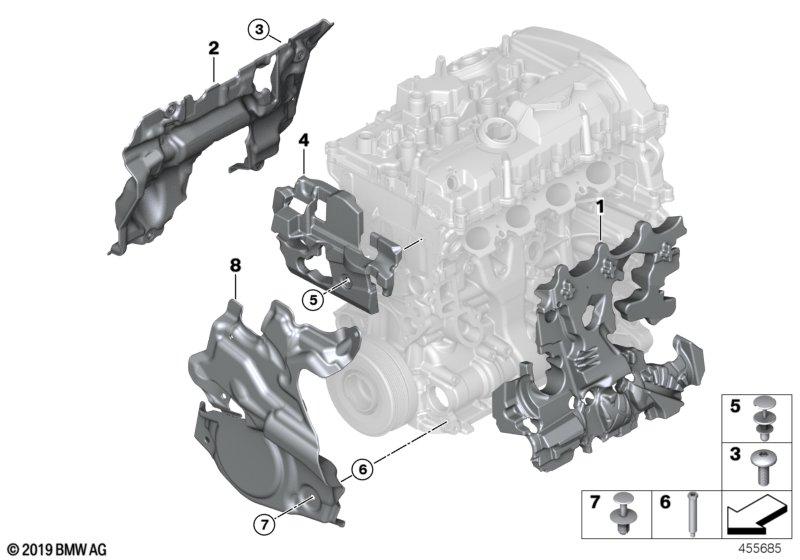 Genuine BMW 11147648895 G20 F31 F33 Cover, Front (Inc. X4 20iX, 320iX & 530e) | ML Performance UK Car Parts