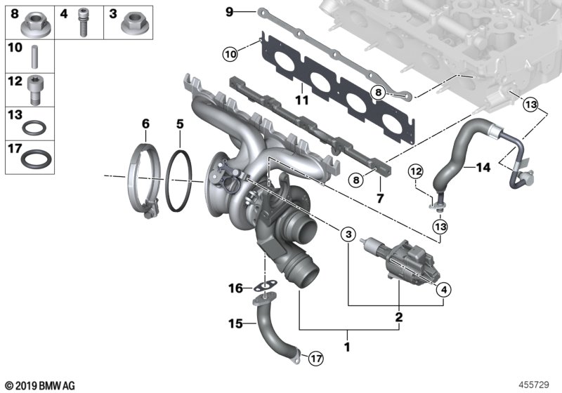 Genuine BMW 11428487371 F20 F32 F48 Oil Pipe Inlet (Inc. 740eX, X2 20i & 320iX) | ML Performance UK Car Parts