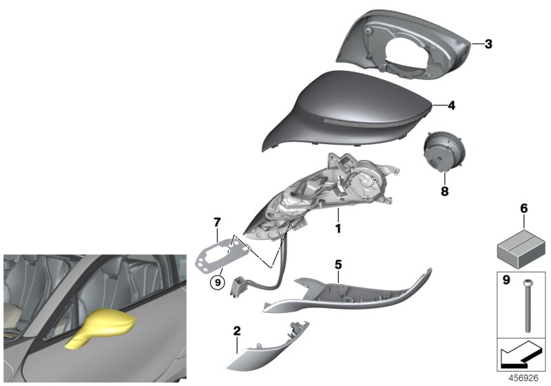 Genuine BMW 51167393281 Mounting Kit For Exterior Mirror (Inc. i8) | ML Performance UK Car Parts