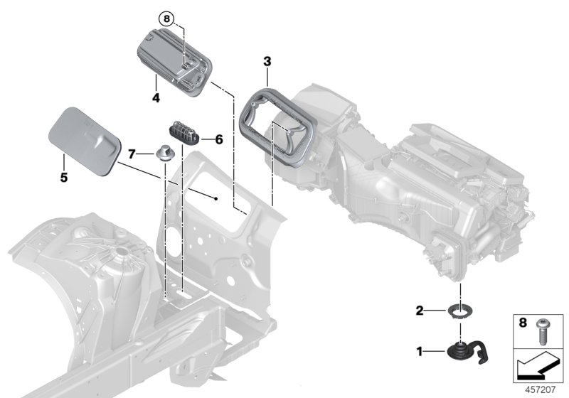 Genuine BMW 64319301586 G16 RR31 Lid Sealing Frame (Inc. 750iX, 725d & 540i) | ML Performance UK Car Parts