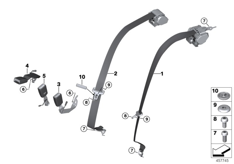 Genuine BMW 72117434183 G11 Top Belt, Rear Outside ELFENBEINWEISS (Inc. 740e, 740i & 730i) | ML Performance UK Car Parts