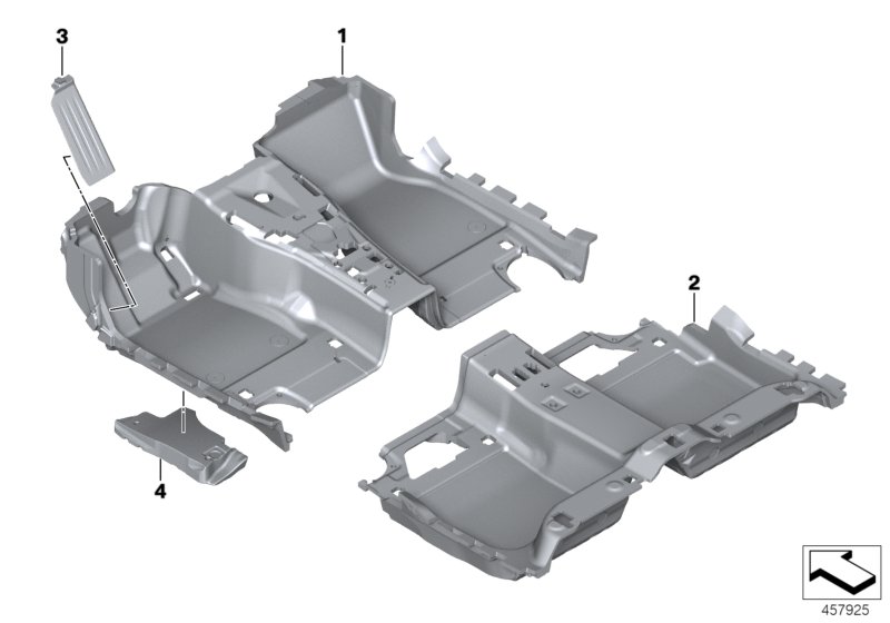 Genuine BMW 51477416269 G11 Floor TriCover, Front SCHWARZ (Inc. 740i, 730Li & 740LeX) | ML Performance UK Car Parts