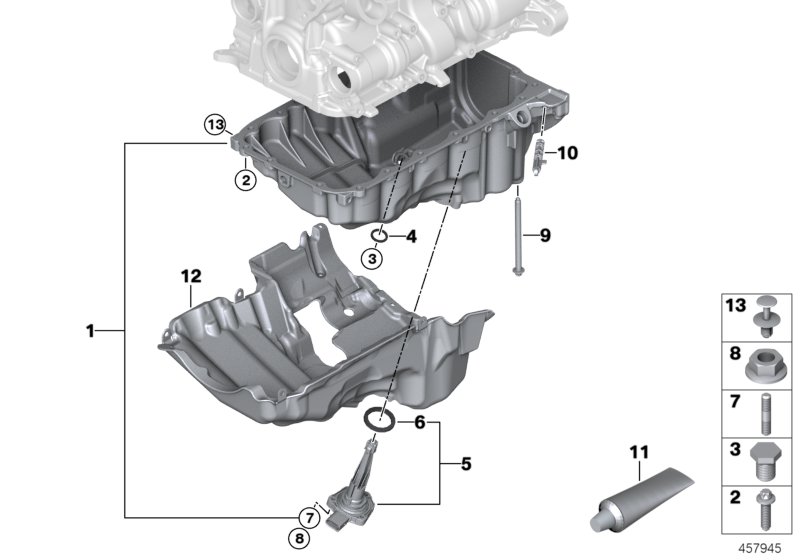 Genuine BMW 11138611695 F31 F33 F22 Oil Pan (Inc. 230iX, 320iX & 430iX) | ML Performance UK Car Parts