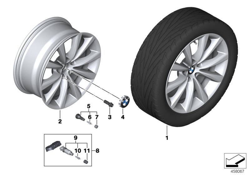 Genuine BMW 36116867338 G12 G11 Disc Wheel, Light Alloy, Reflexsilber 8JX18 ET:30 (Inc. 740dX, 725Ld & 640i) | ML Performance UK Car Parts