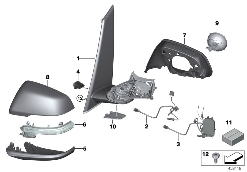 Genuine BMW 51167391899 F48 F45 F46 Housing Lower Section, Left SHADOW-LINE (Inc. 218i, X1 18dX & X1 20i) | ML Performance UK Car Parts