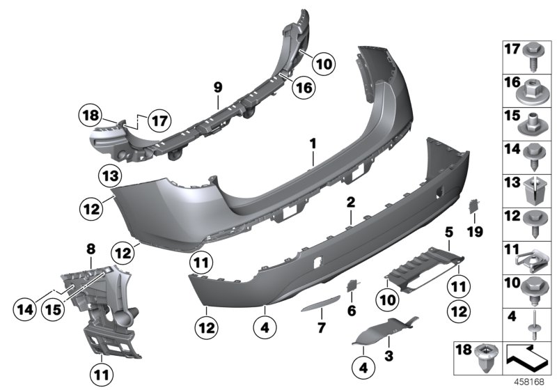 Genuine BMW 51127303815 E84 Towing Hinge, Left Lower section, black, grained (Inc. X1 20iX) | ML Performance UK Car Parts