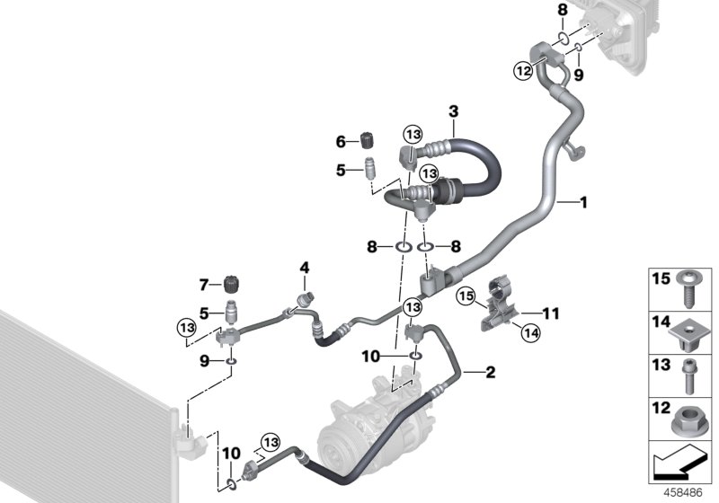 Genuine BMW 64539324800 G12 G11 G15 Refrigerant Line, Dual Line R1234YF (Inc. 750LdX, 540dX & 530dX) | ML Performance UK Car Parts