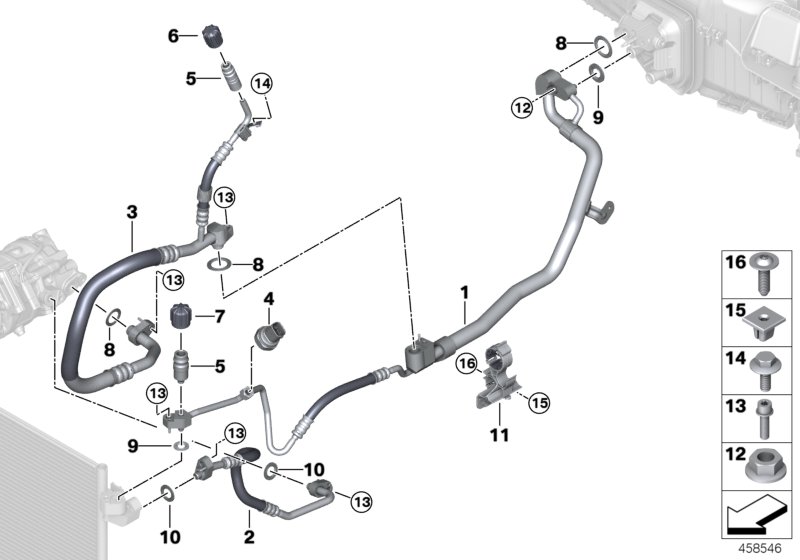 Genuine BMW 64539324804 G30 G11 Refrigerant Line, Dual Line R1234YF (Inc. Alpina B7, 750Li & 750iX) | ML Performance UK Car Parts