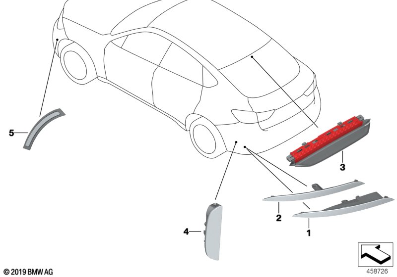 Genuine BMW 63147317255 F16 Side Marker Light, Front, Left US (Inc. X6 35iX) | ML Performance UK Car Parts