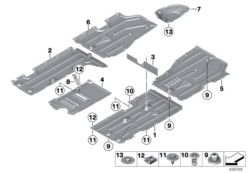 Genuine BMW 51757348760 F25 F26 Underbody Paneling, Front Right (Inc. X320dX & X4 20dX) | ML Performance UK Car Parts