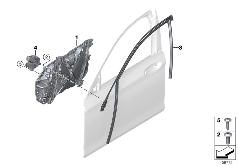 Genuine BMW 51337422880 G12 G11 Carrier, Door Front Right (Inc. 750LiX 4.4, 740Le & 730Li) | ML Performance UK Car Parts