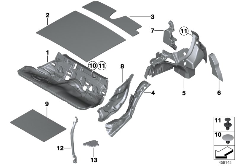 Genuine BMW 51477234602 F31 Sound Insulation Trunk Right (Inc. 330iX, 335i & 335dX) | ML Performance UK Car Parts