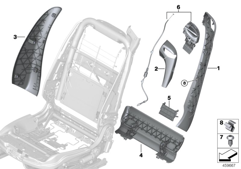 Genuine BMW 52107325062 F83 Cover, Belt Deflection Right SCHWARZ (Inc. 435dX, 420i & 430i) | ML Performance UK Car Parts