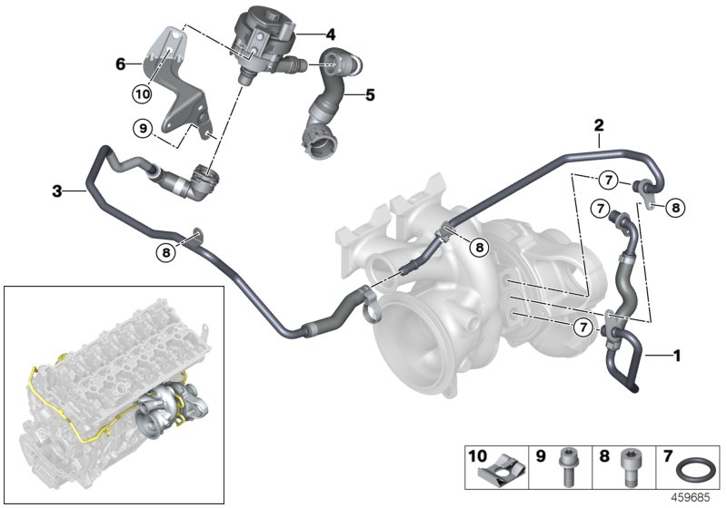 Genuine BMW 11518671654 F45 F23 F22 Auxiliary Water Pump (Inc. 340iX, 225i & 440iX) | ML Performance UK Car Parts