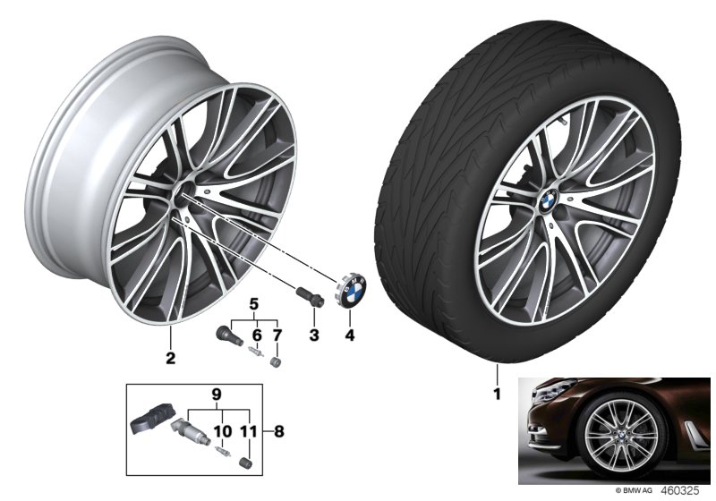 Genuine BMW 36117850583 G32 G11 Light Alloy Rim Ferricgrey 8,5JX20 ET:25 (Inc. M760iX, 750LiX & 725Ld) | ML Performance UK Car Parts