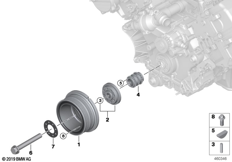 Genuine BMW 11237509481 E67 RR1 Vibration Damper (Inc. Phantom, Drophead & Coupé) | ML Performance UK Car Parts