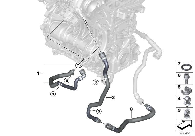 Genuine BMW 11538514096 F48 F39 Hose, Engine Block- Turbocharger (Inc. X1 25dX & X2 25dX) | ML Performance UK Car Parts