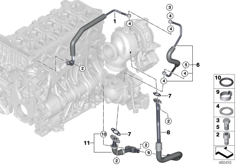 Genuine BMW 11428513621 F48 F39 Return Pipe (Inc. X1 25dX & X2 25dX) | ML Performance UK Car Parts