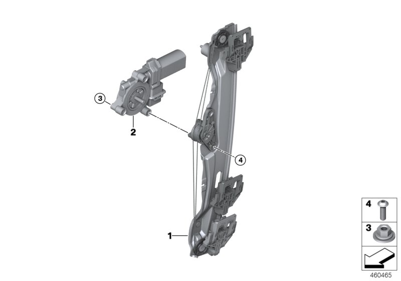 Genuine BMW 67627473090 F39 Drive, Window Lifter, Rear Right (Inc. X2 18d, X2 16d & X2 28i) | ML Performance UK Car Parts