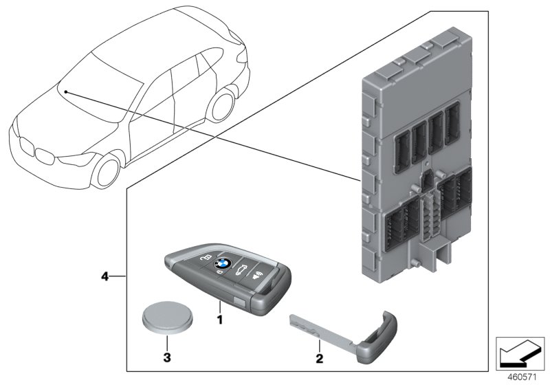 Genuine BMW 51212461238 F39 F48 Set Radio Remote Ctrl.W.Bdc - Basic US, CA (Inc. X1 28iX, X1 28i & X2 28i) | ML Performance UK Car Parts