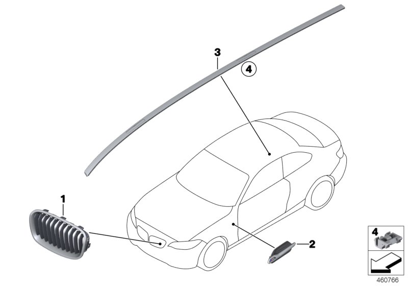 Genuine BMW 51138062198 F87 Molding Right  (Inc. M2) | ML Performance UK Car Parts