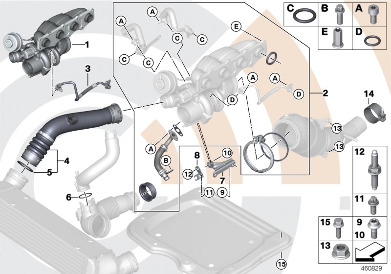 Genuine BMW 18308621875 F11 F10 F07 Muffler Clamp D=65mm (Inc. 528i, 520i & 528iX) | ML Performance UK Car Parts