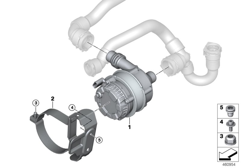 Genuine BMW 11518637953 F32 F34 F22 Auxiliary Water Pump (Inc. 430i, 320iX & 120i) | ML Performance UK Car Parts