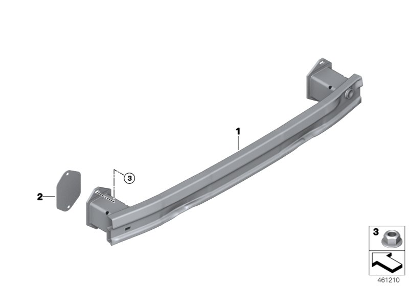 Genuine BMW 51127332320 F48 Carrier, Bumper Rear (Inc. X1 16d, X1 18d & X1 28i) | ML Performance UK Car Parts