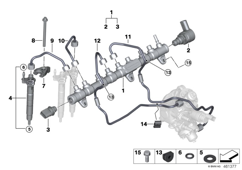 Genuine BMW 13538596232 G12 G21 G32 High Pressure Pipe (Inc. X6 30dX, 730d & 740dX) | ML Performance UK Car Parts