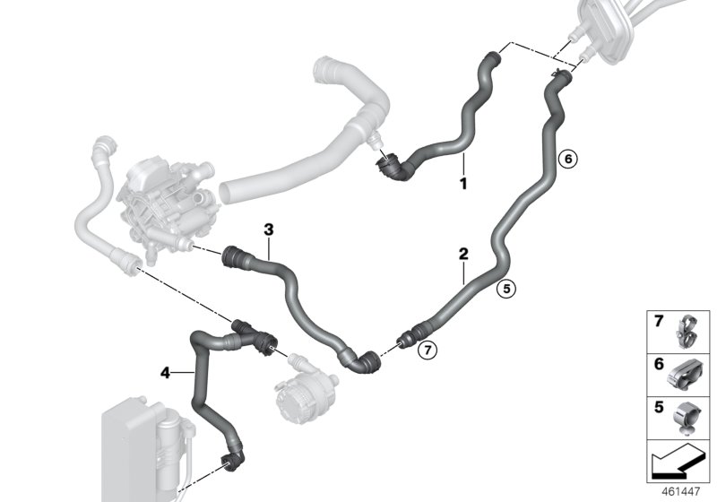 Genuine BMW 64219363338 F33 F23 F20 Coolant Hose, Supply (Inc. 330iX) | ML Performance UK Car Parts