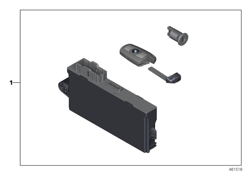 Genuine BMW 51210037590 E84 Set Uniform Lock.Syst. W/Cas Cntrl(Code) 315 MHZ (Inc. X1) | ML Performance UK Car Parts