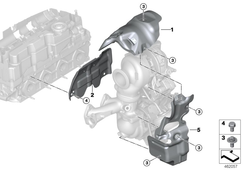 Genuine BMW 11628514197 F48 F39 Heat Shield, Turbocharger, Lower (Inc. X1 25dX & X2 25dX) | ML Performance UK Car Parts