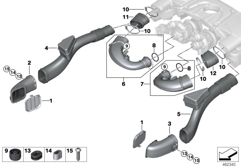 Genuine BMW 13718613154 G12 G11 G30 Filtered Air Duct 45143 (Inc. 750iX, 750Li & 750i) | ML Performance UK Car Parts